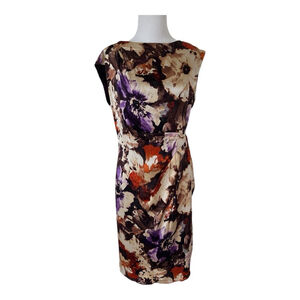 Suzie Chin for Maggy Boutique Silk Floral Dress Size 10